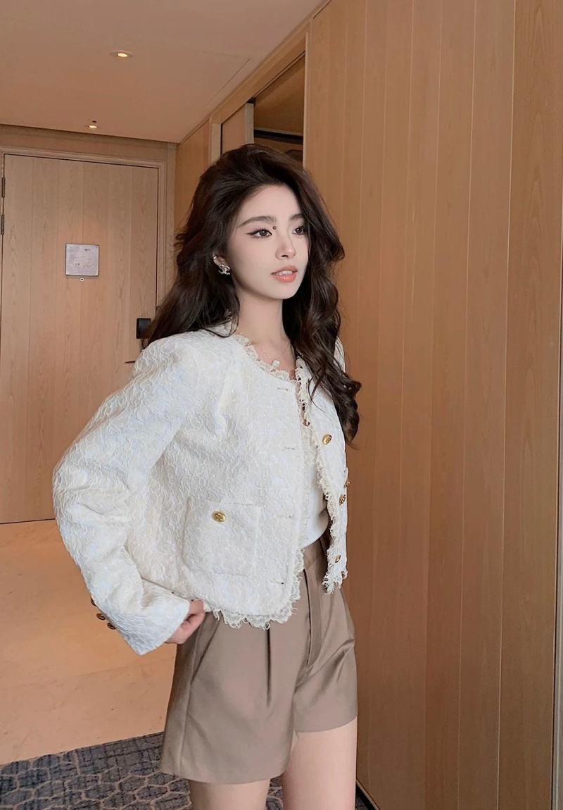 Splice stereoscopic short chanelstyle colors lace coat