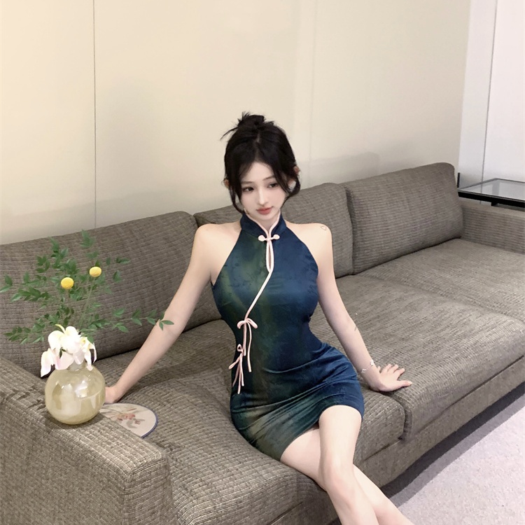 Slim spicegirl dress short cheongsam