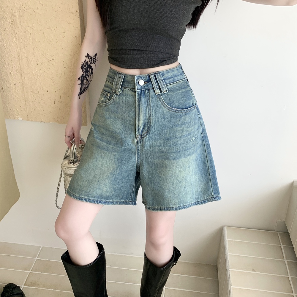 All-match large yard shorts fashion short jeans for women