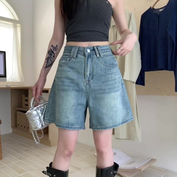 All-match large yard shorts fashion short jeans for women