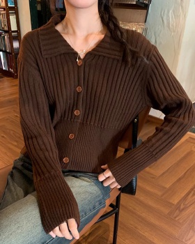 Knitted temperament cardigan simple autumn sweater