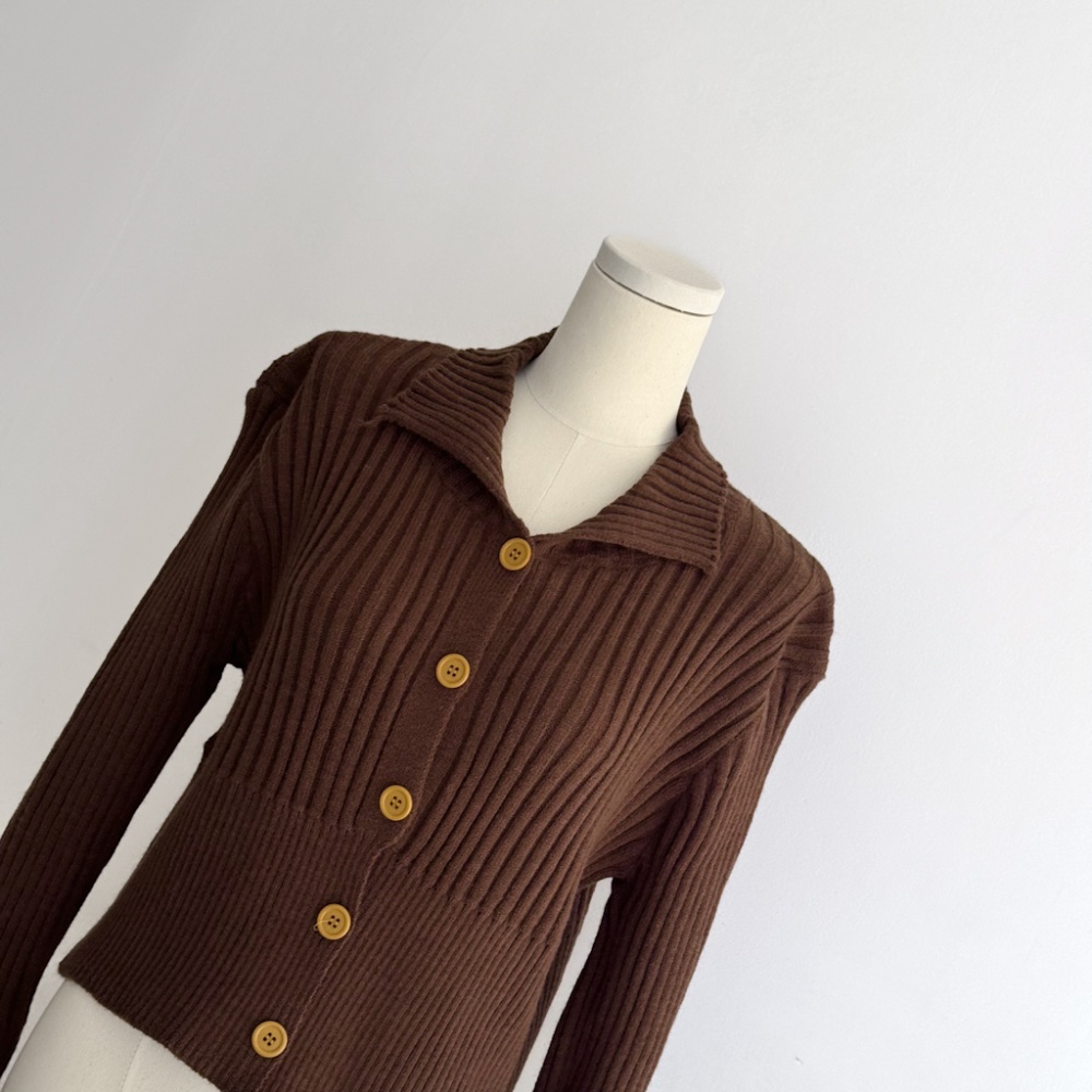 Knitted temperament cardigan simple autumn sweater