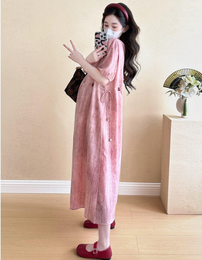 Tie dye fashion summer sweet slim show young tender dress