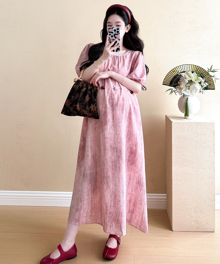 Tie dye fashion summer sweet slim show young tender dress