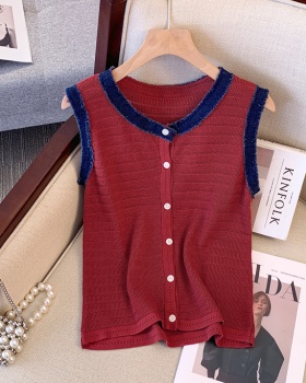 Summer wears outside tops mixed colors vest for women