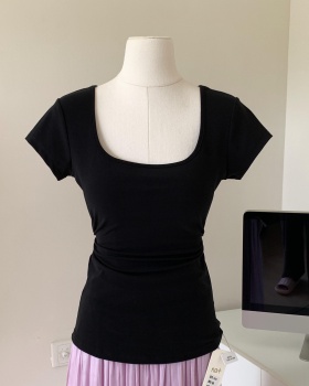 Frenum black short sleeve tops