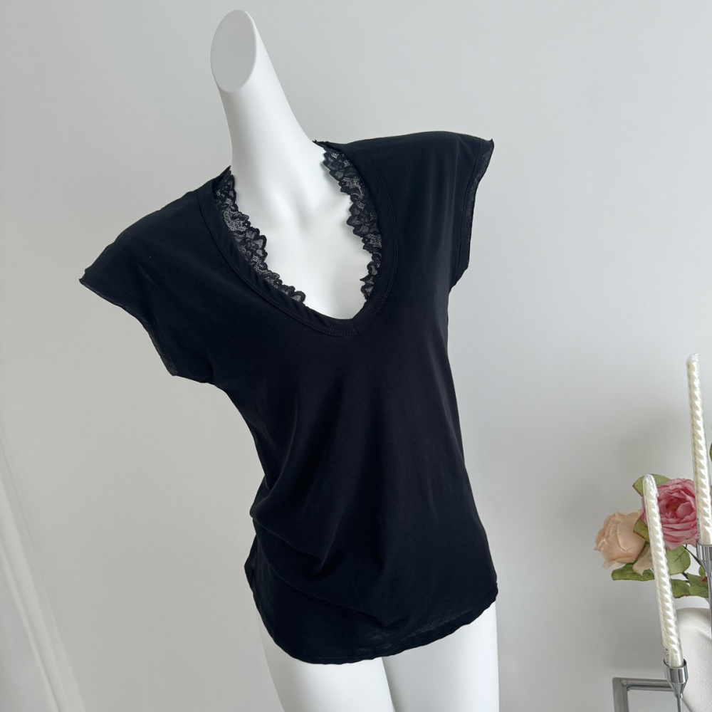 Silk vest breathable tops pure cotton T-shirt 2pcs set