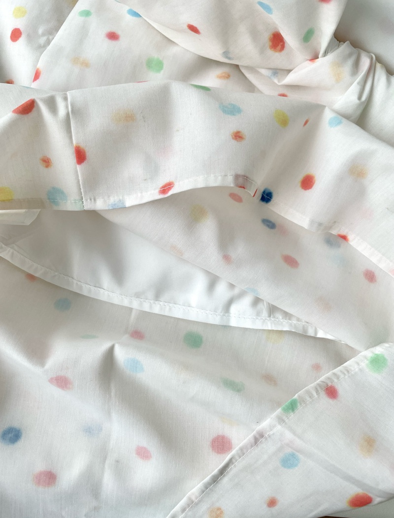 Polka dot cotton linen colors rainbow dress