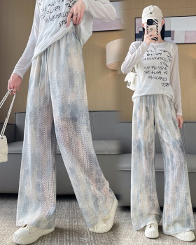 Lazy summer pants ice silk Casual wide leg pants for women