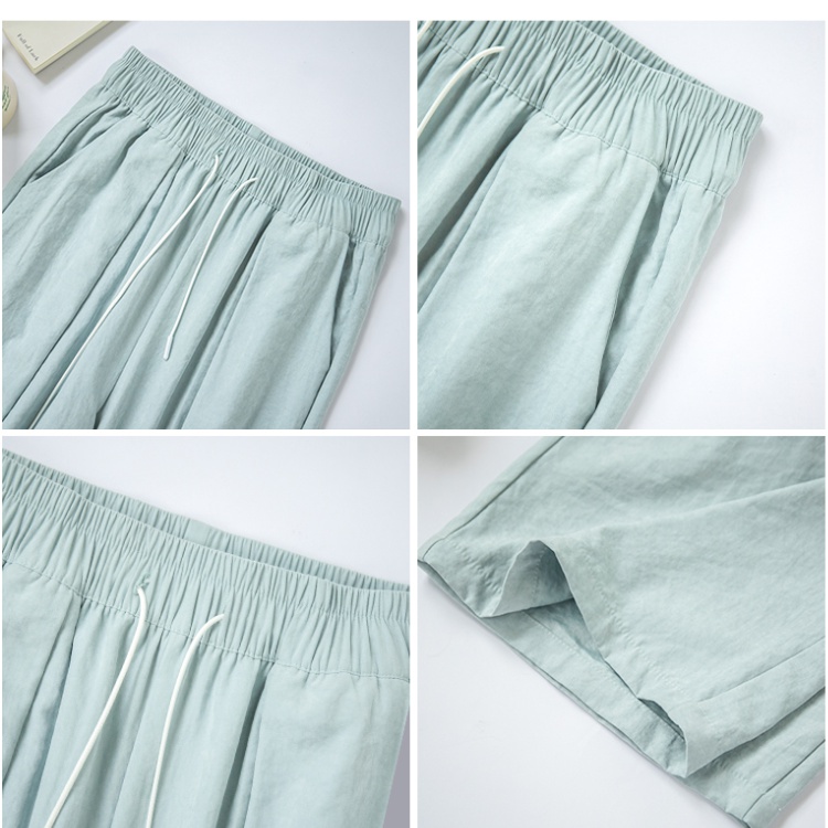 Casual drape wide leg pants straight summer pants for women