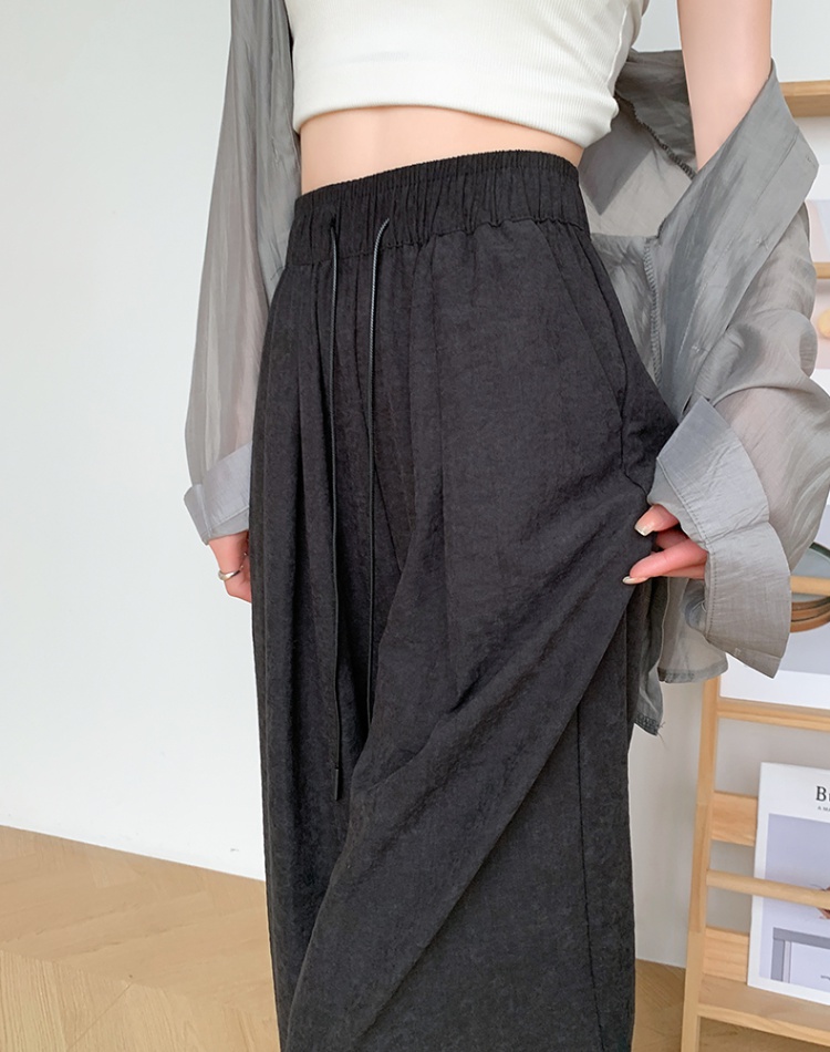 Casual drape wide leg pants straight summer pants for women