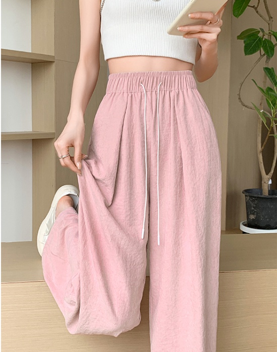 Casual drape wide leg pants straight summer pants for women