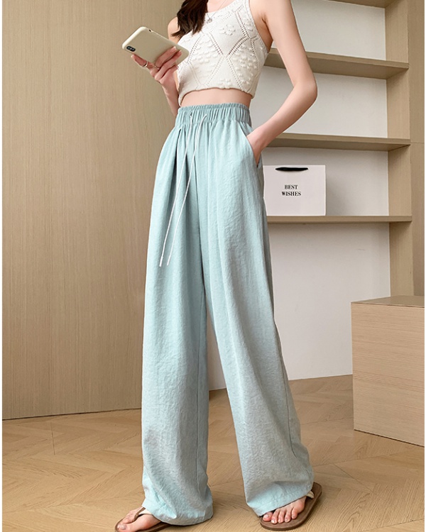 Casual drape wide leg pants straight summer pants for women