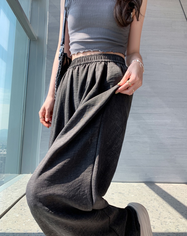 Drape lazy pants thin wide leg pants for women