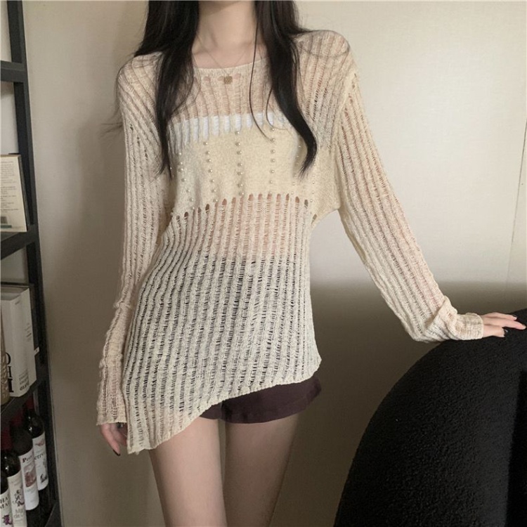 Wears outside temperament sweater niche short tops for women