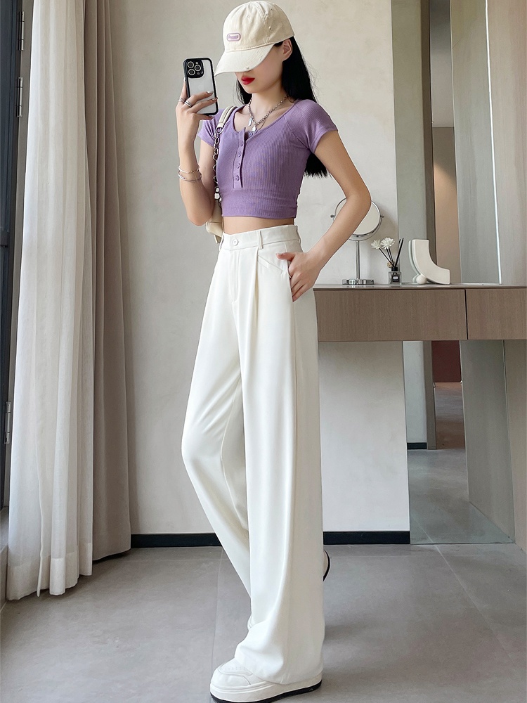 Straight pants wide leg pants business suit for women