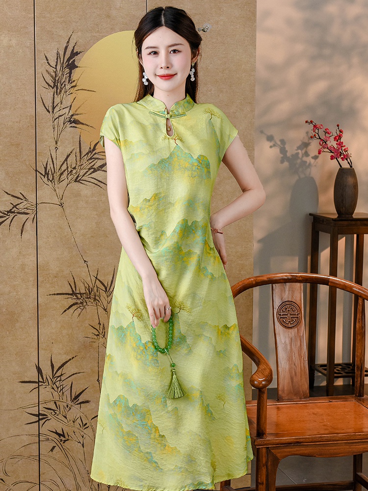 Slim retro dress Chinese style spring and summer cheongsam