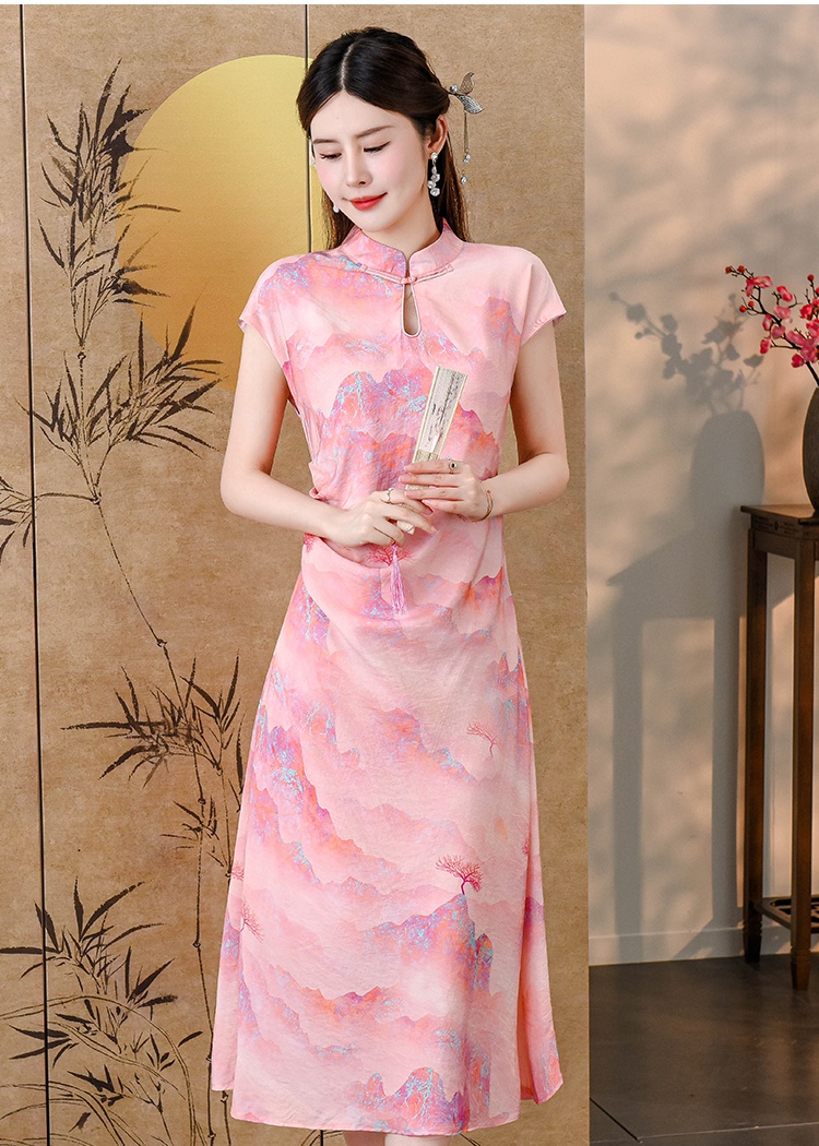 Slim retro dress Chinese style spring and summer cheongsam