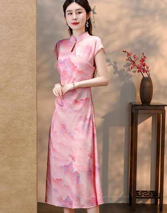 Slim retro dress Chinese style spring and summer cheongsam