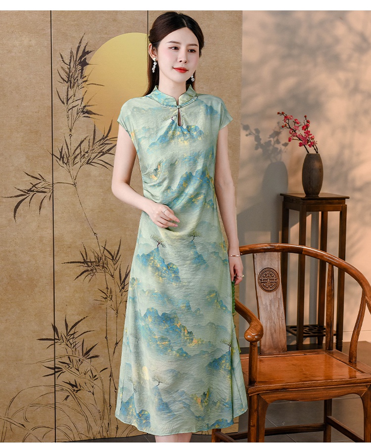 Slim retro dress Chinese style spring and summer cheongsam