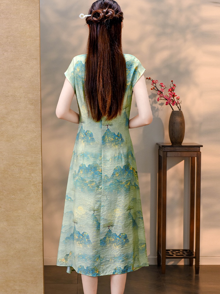 Slim retro dress Chinese style spring and summer cheongsam