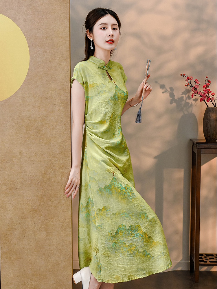 Slim retro dress Chinese style spring and summer cheongsam