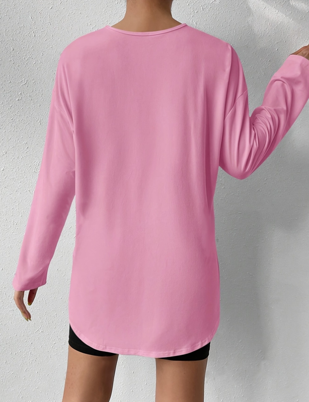 Pure simple long sleeve T-shirt European style spring tops