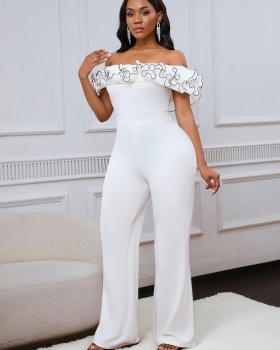 Tight short sleeve jumpsuit for women