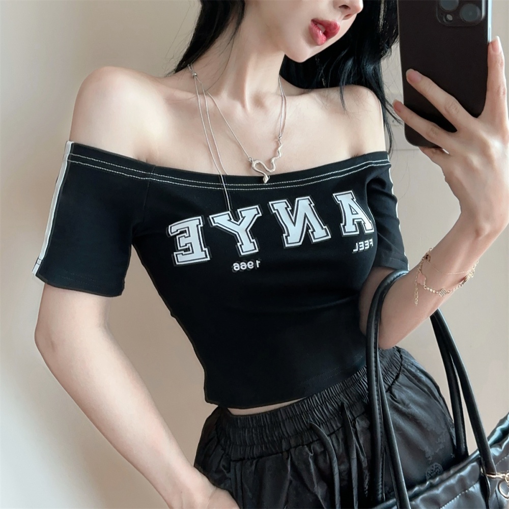 Enticement T-shirt navel tops for women