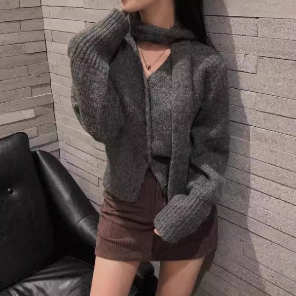 Winter halter coat enticement tops for women