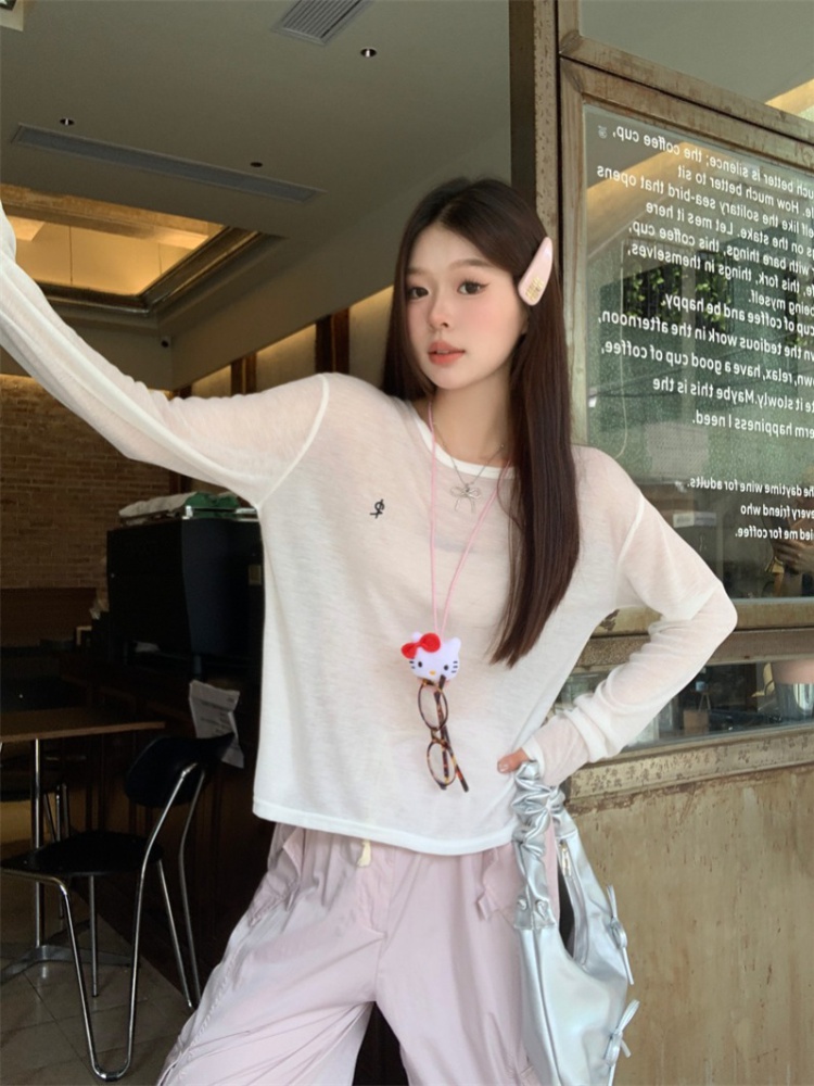 Embroidery air conditioning tops Casual shirts