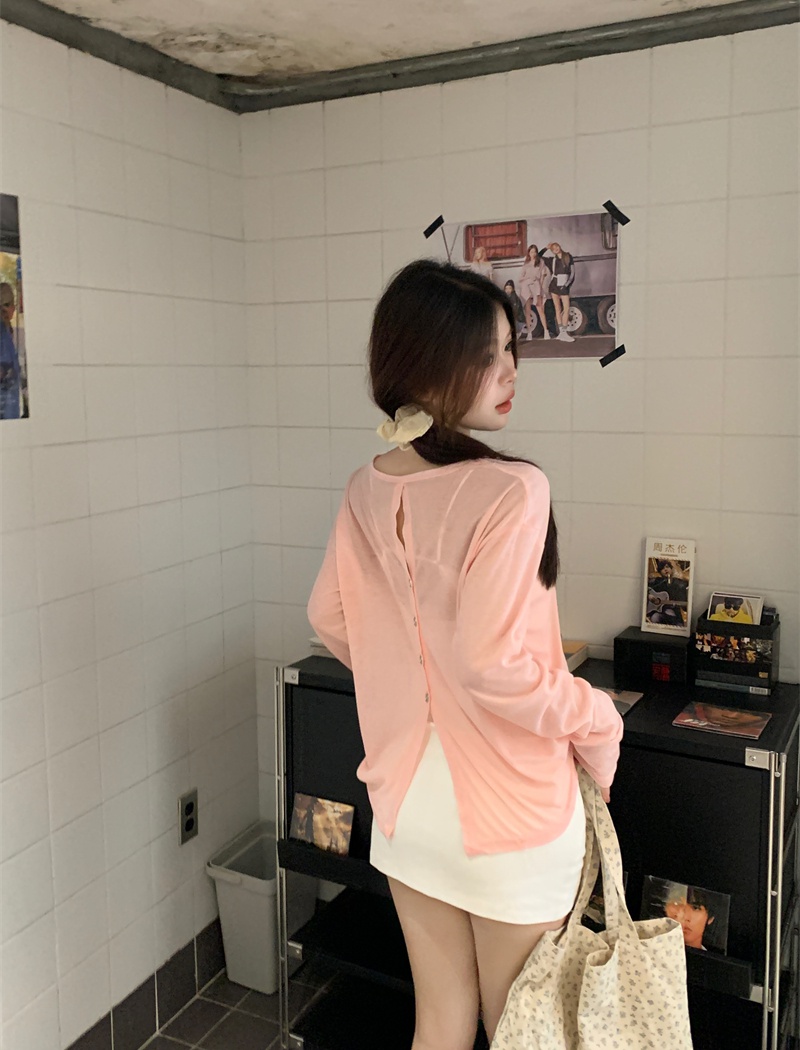 Embroidery air conditioning tops Casual shirts