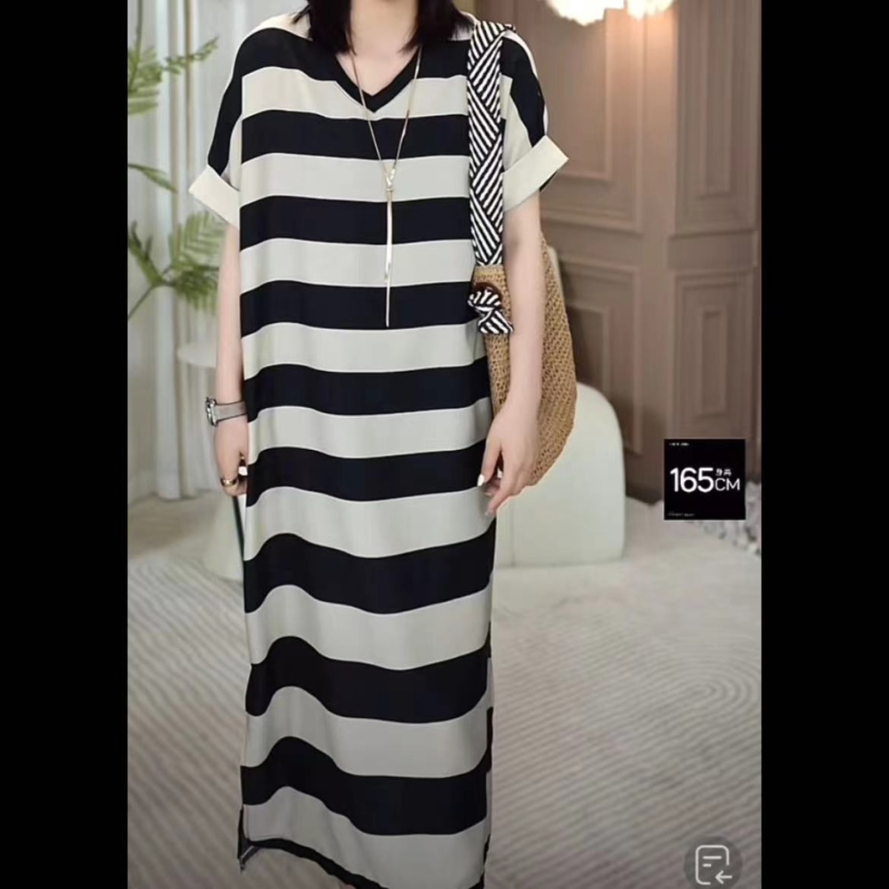 Large yard lazy fashion vacation summer slim dress