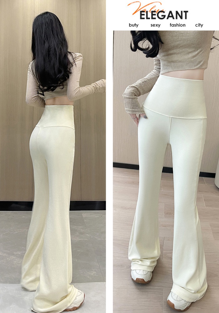 Micro speaker slim pants mopping high waist long pants