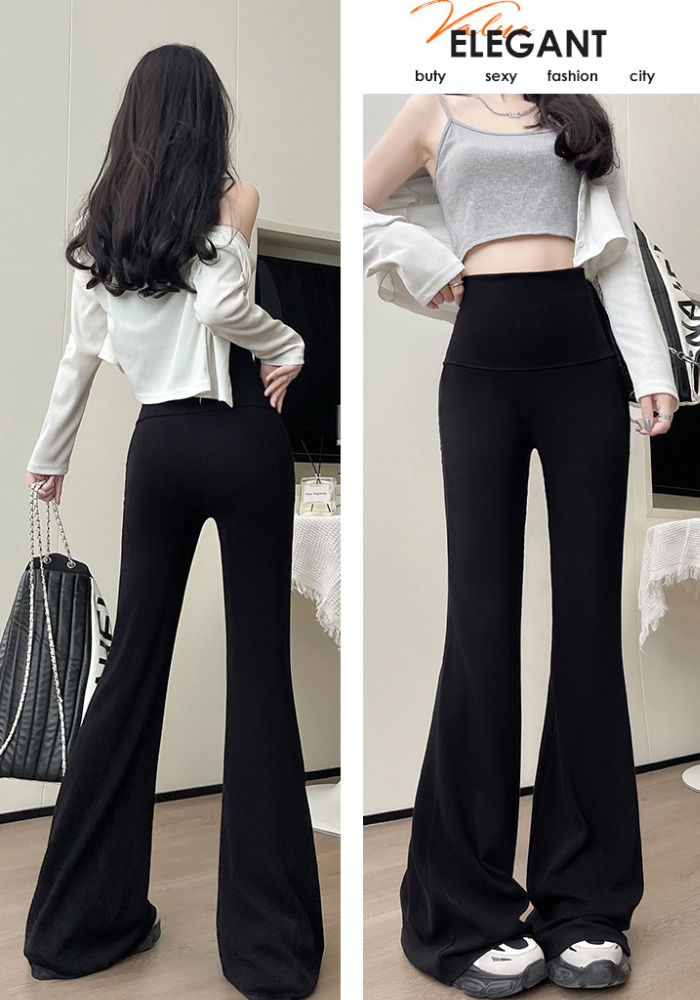 Micro speaker slim pants mopping high waist long pants