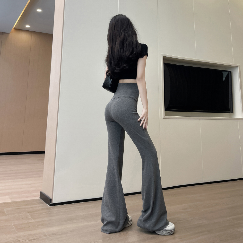 Micro speaker slim pants mopping high waist long pants