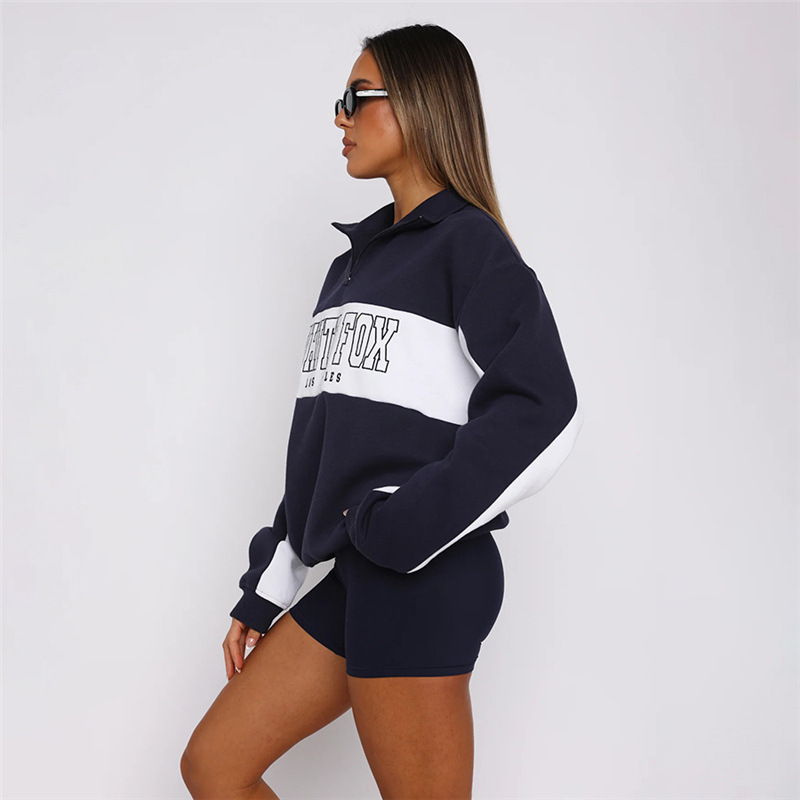 Bottoming mixed colors letters autumn hoodie for women