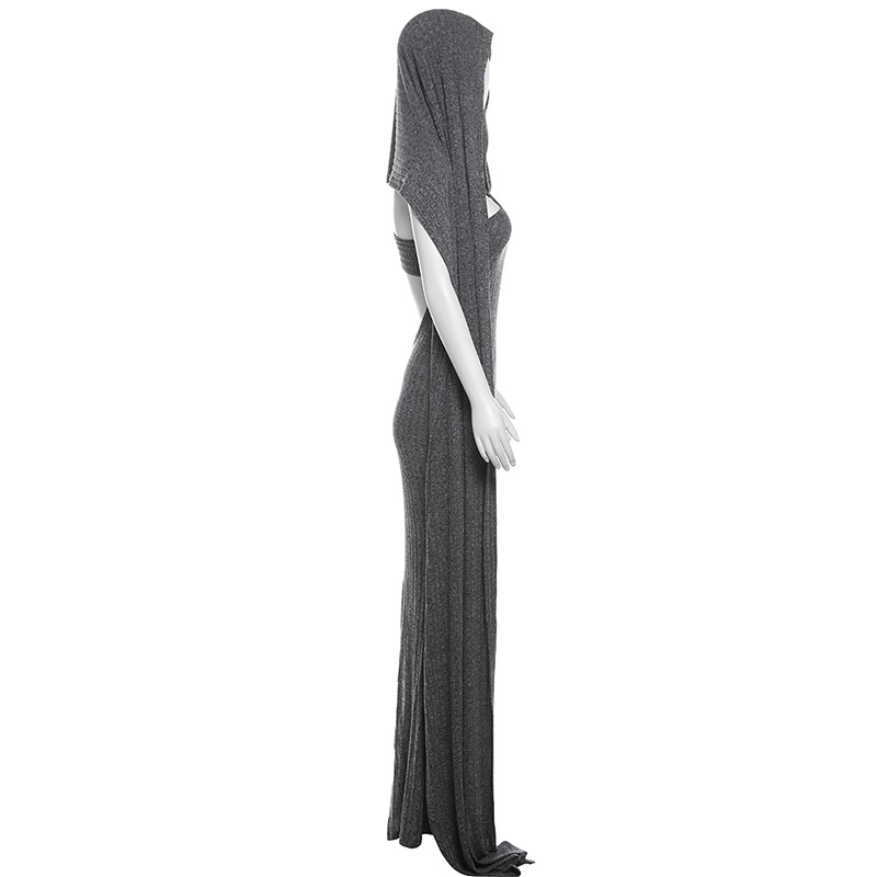 Slim summer split long dress temperament European style dress