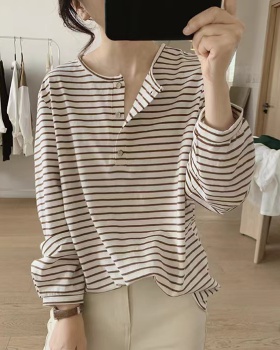 Large yard autumn tops loose long sleeve T-shirt for women