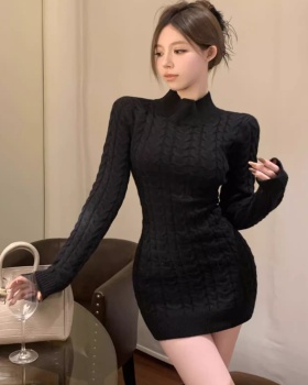 Twist sweater enticement dress for women