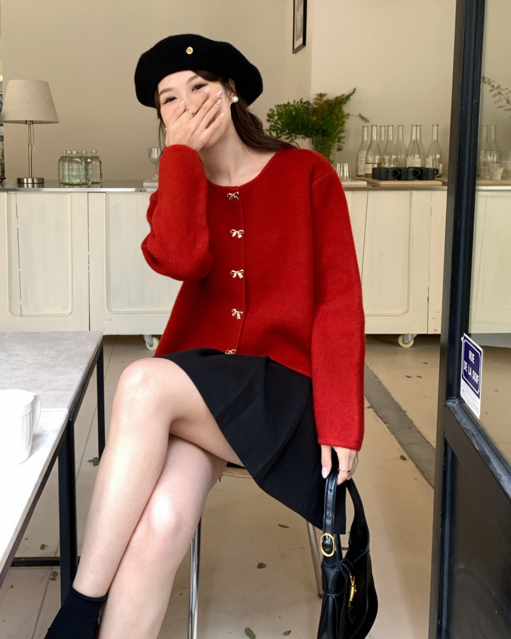 Spring butterfly buckle coat colors temperament cardigan