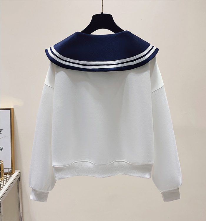 Autumn college style tops loose hoodie for women