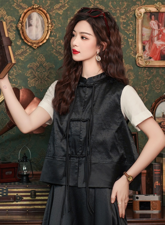 Chinese style tops summer waistcoat for women