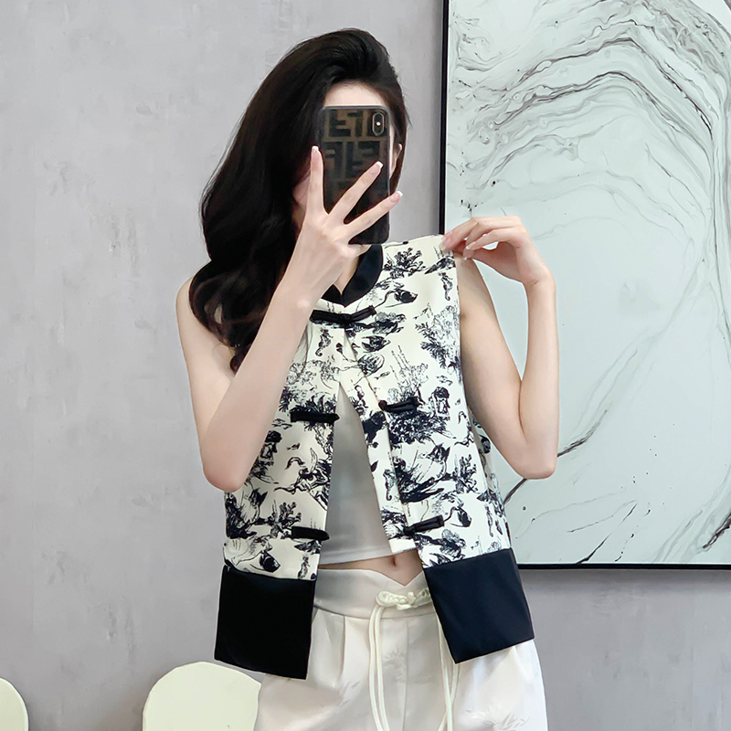 Chinese style vest autumn waistcoat