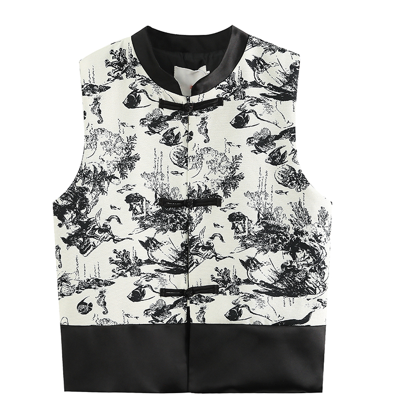 Chinese style vest autumn waistcoat