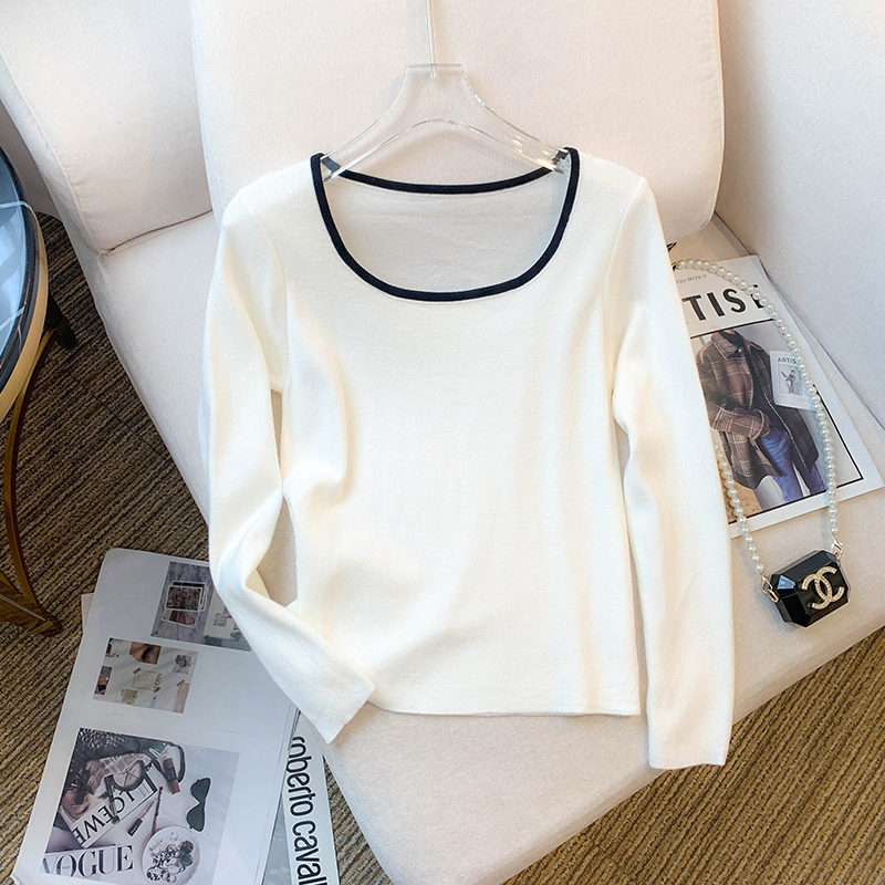 Round neck sweater autumn T-shirt for women