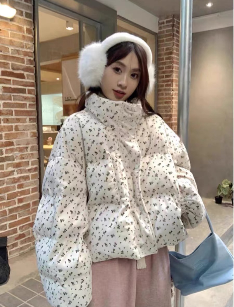 Winter college style thick coat short fresh cotton coat