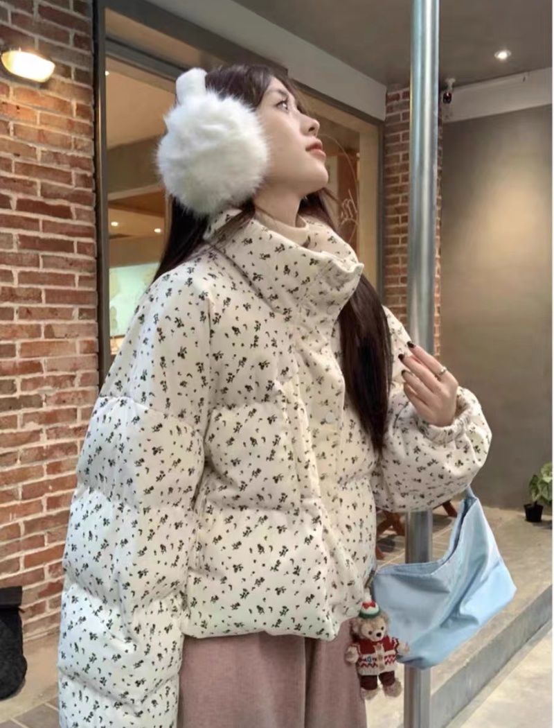 Winter college style thick coat short fresh cotton coat