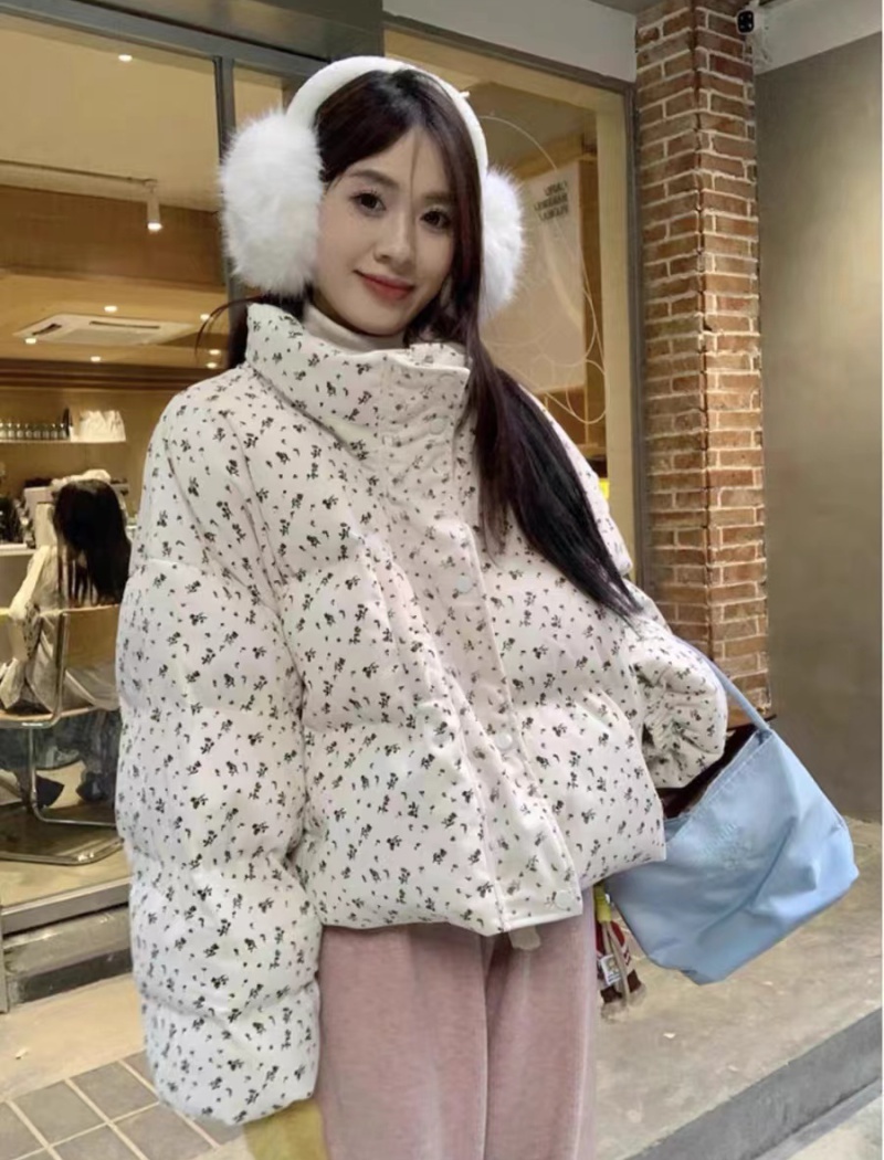 Winter college style thick coat short fresh cotton coat