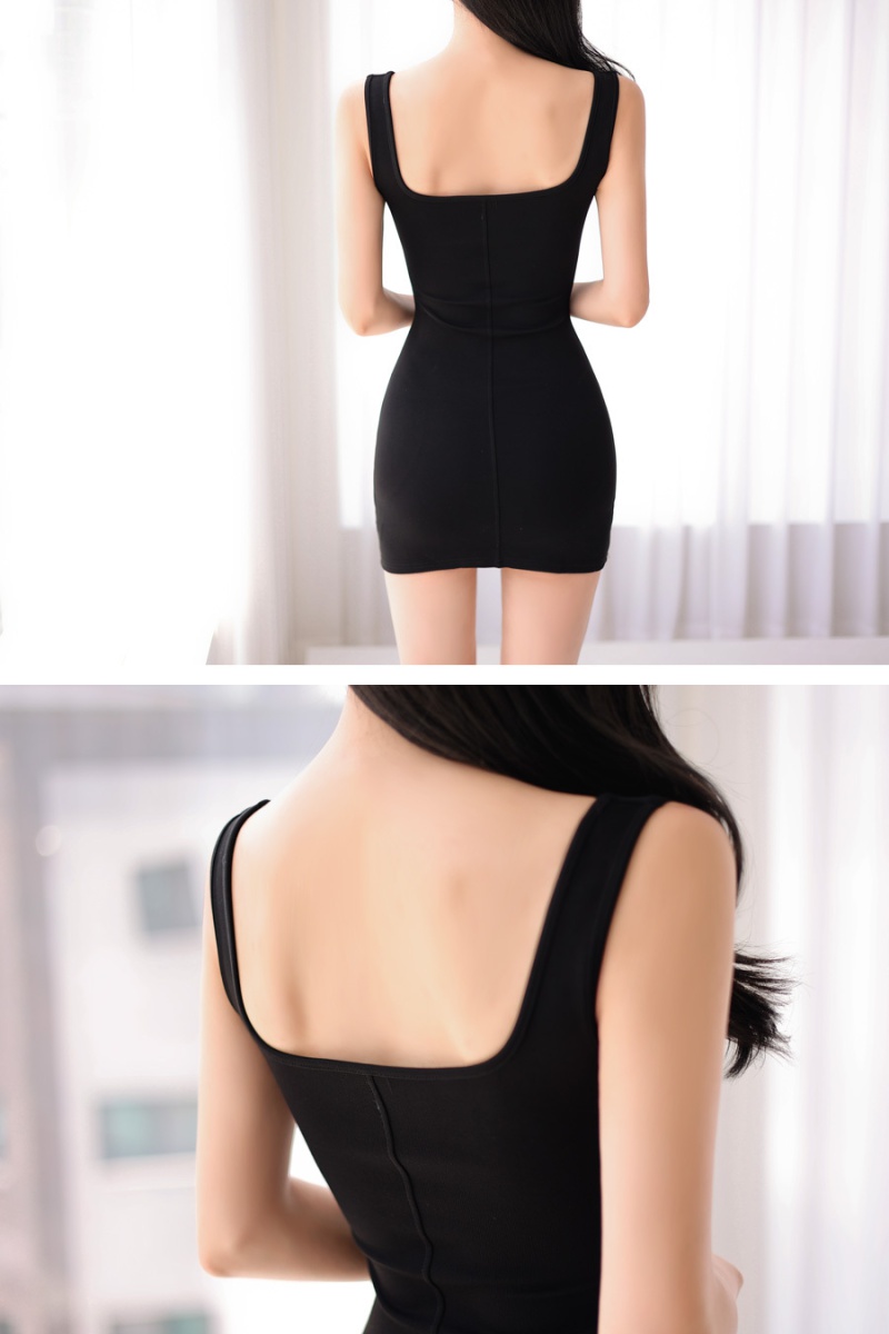 Bow slim horizontal collar frenum strapless dress